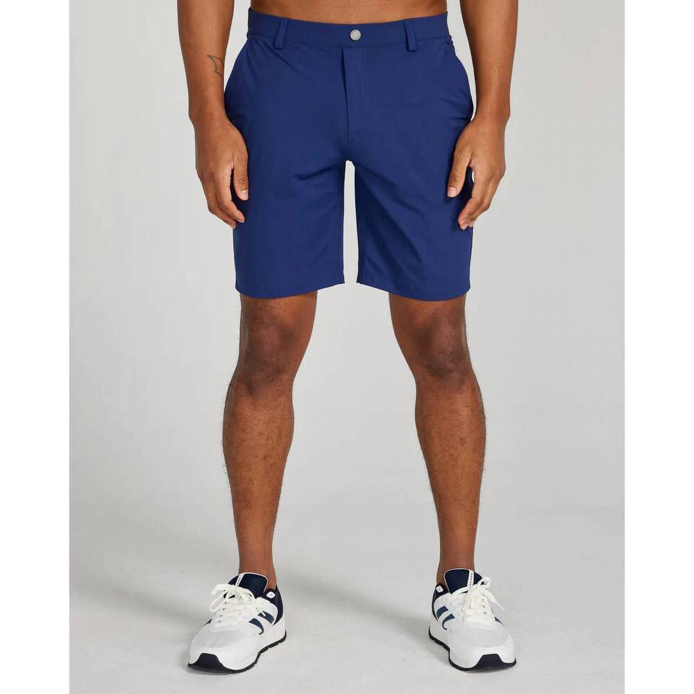 NEW REDVANLY men's hanover 9" golf pull on short in navy